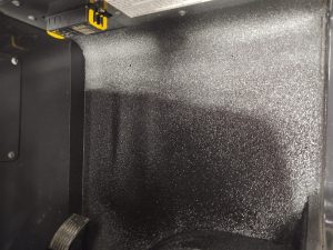 Bobcat and UTV interior floor liner coating