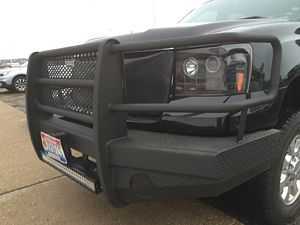 Front bumper with spray on coating