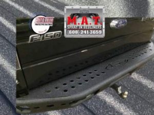 Rear bumper with M.A.T spray on coating