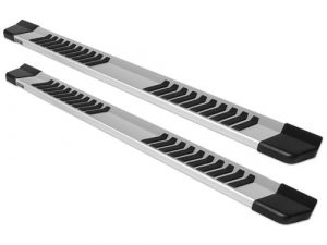 RAPTOR SERIES 6 INCH OEM STYLE BRUSHED ALUMINUM SLIDE TRACK RUNNING BOARD